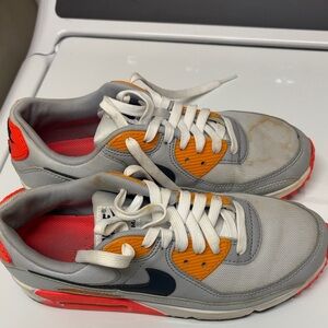 Nike Women Gray and Orange Sneakers